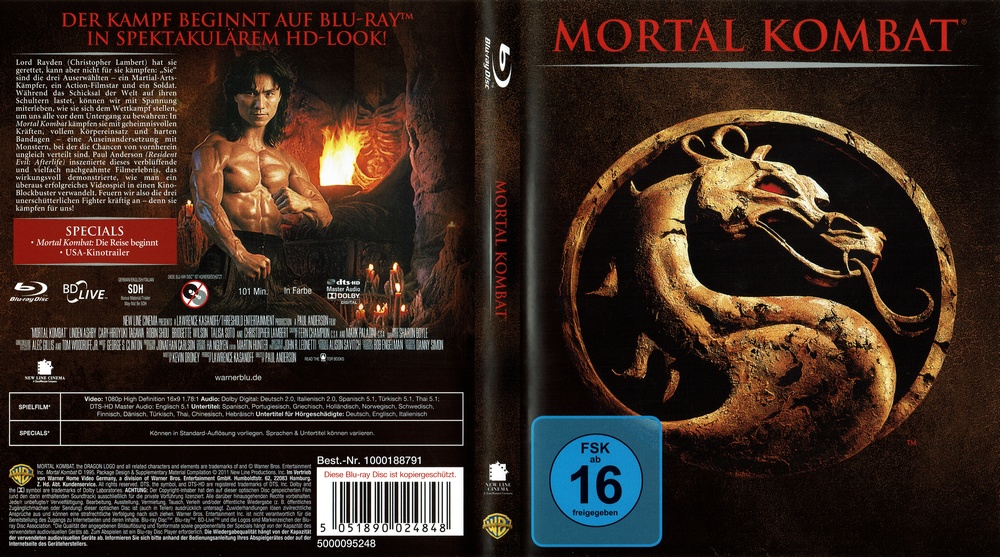 OFDb Mortal Kombat Die Reise beginnt (1995) Bluray Disc Warner