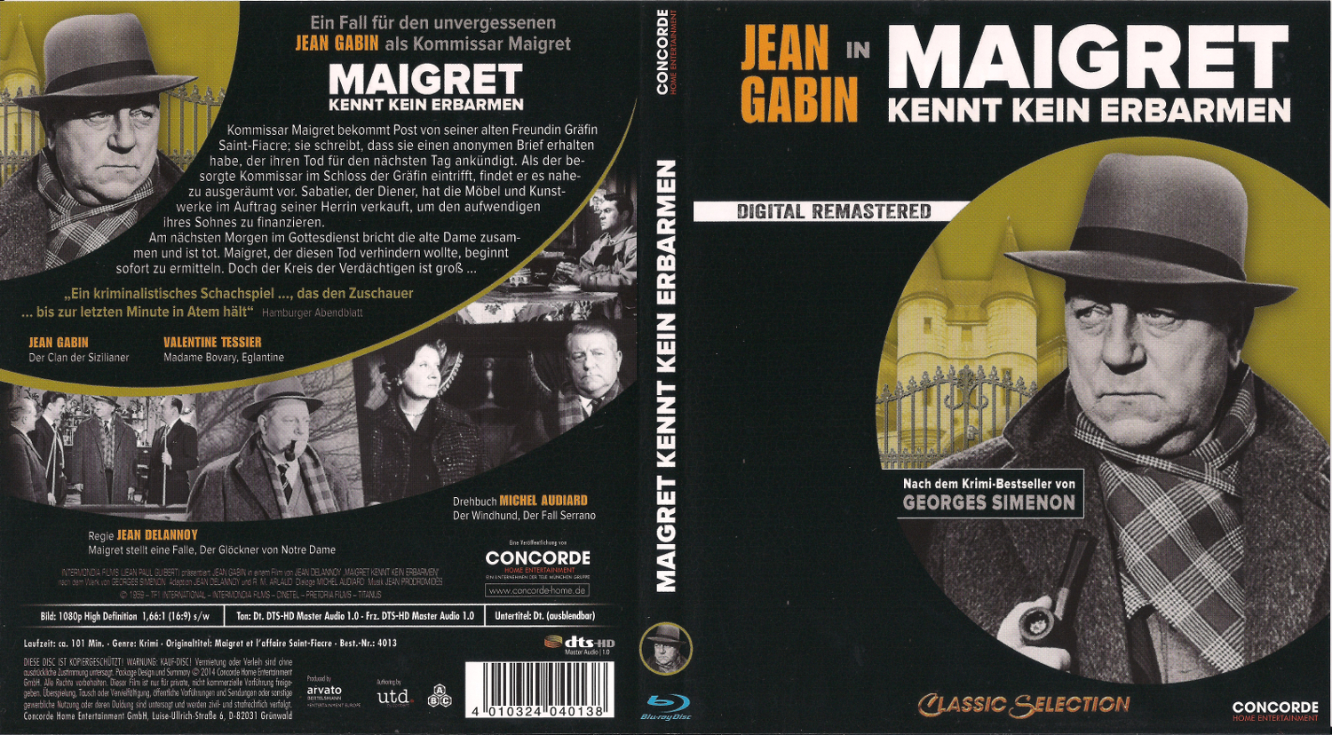 OFDb Maigret kennt kein Erbarmen (1959) Bluray Disc Concorde