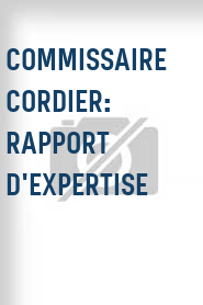 Commissaire Cordier: Rapport d'expertise